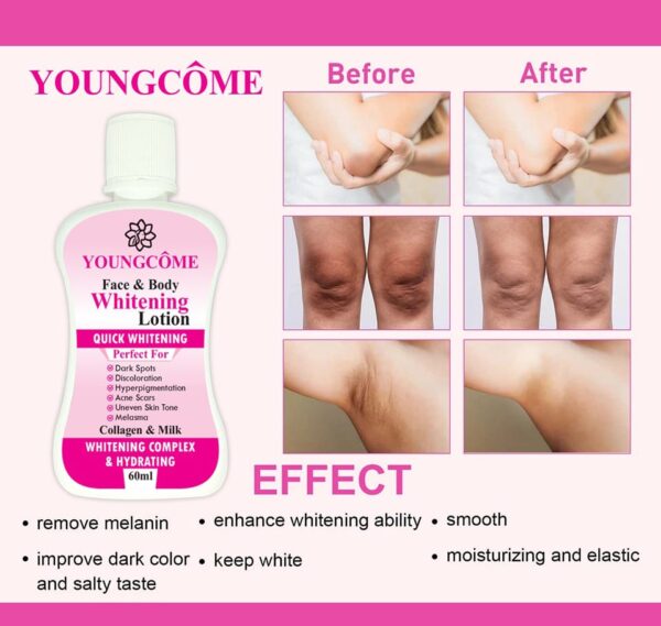 Youngcome 60ml Face Body Whitening Cream Collagen Milk Nourish Moisturizing Whiten Lotion Brightening Skin Care Cream quantity 1 Categories: All Products, Cosmetics, Personal Care & Beauty Description