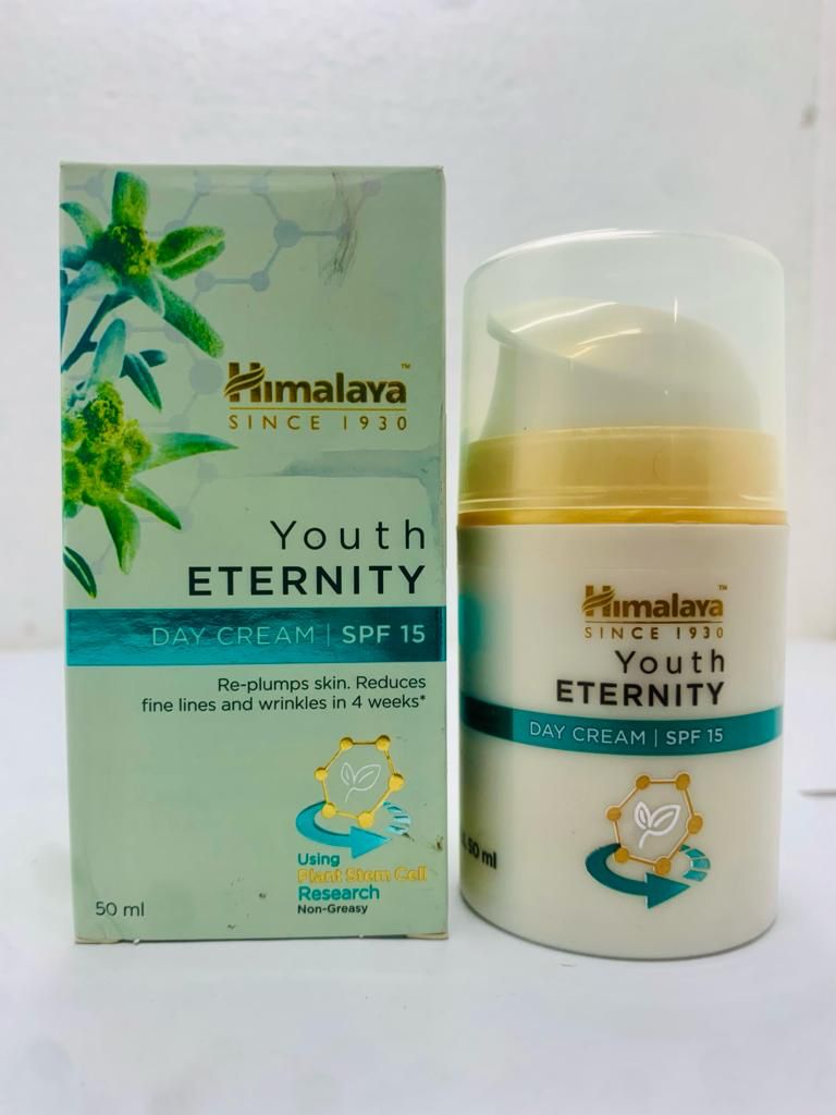 Himalaya SINCE 1930 Youth ETERNITY DAY CREAM | SPF 15 Re-Plumps Skin. Reduces Fine Lines And Wrinkles In 4 Weeks* 50 Ml Original Out Class Quality