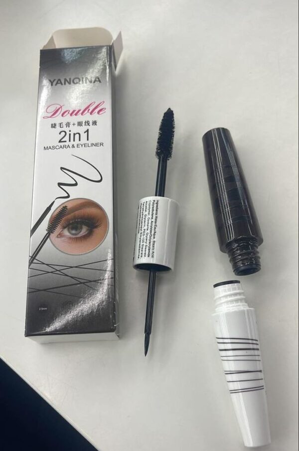YANQINA Double 2in1 Mascara & EyeLiner Original Waterproof Out Class Quality Most Demanding Item